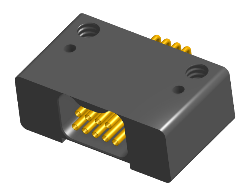 NK-2D5-009-225-0000 - Nano-miniature D-shaped horizontal surface board mount (SMT) connector with mounting holes, 2 rows with 9 contacts, and no hardware. (Receptacle)