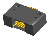 NK-2D5-009-225-0000 - Nano-miniature D-shaped horizontal surface board mount (SMT) connector with mounting holes, 2 rows with 9 contacts, and no hardware. (Receptacle)