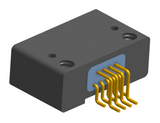 NK-2D5-009-225-0000 - Nano-miniature D-shaped horizontal surface board mount (SMT) connector with mounting holes, 2 rows with 9 contacts, and no hardware. (Receptacle)