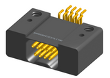 NK-2D5-009-225-0000 - Nano-miniature D-shaped horizontal surface board mount (SMT) connector with mounting holes, 2 rows with 9 contacts, and no hardware. (Receptacle)
