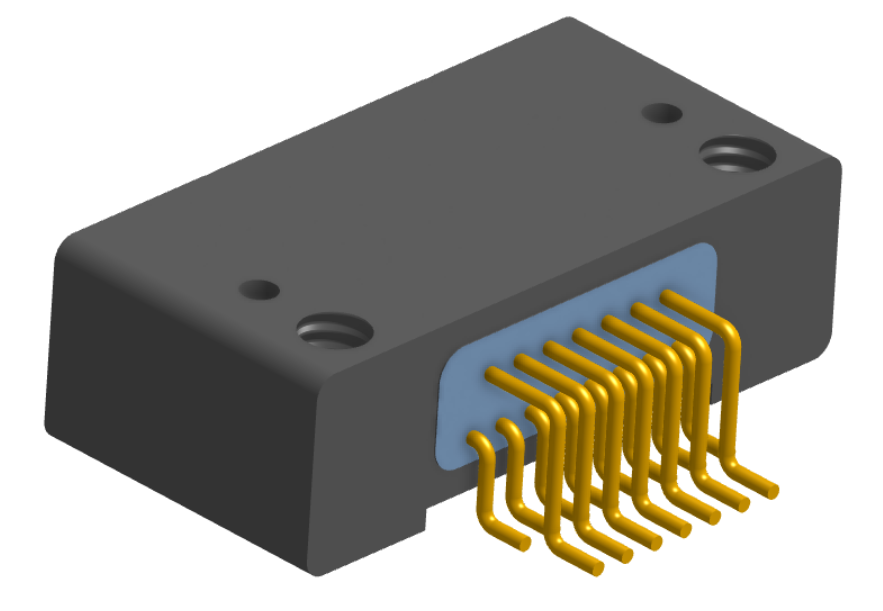 NK-2D3-015-228-0000 - Nano-miniature D-shaped horizontal surface board mount (SMT) connector with mounting holes, 2 rows with 15 contacts, and no hardware. (Receptacle)