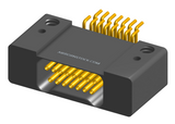 NK-2D3-015-228-0000 - Nano-miniature D-shaped horizontal surface board mount (SMT) connector with mounting holes, 2 rows with 15 contacts, and no hardware. (Receptacle)