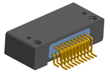 NK-2D2-021-225-0000 - Nano-miniature D-shaped horizontal surface board mount (SMT) connector with mounting holes, 2 rows with 21 contacts, and no hardware. (Receptacle)