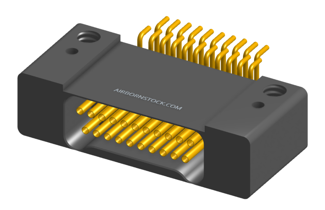 NK-2D2-021-225-0000 - Nano-miniature D-shaped horizontal surface board mount (SMT) connector with mounting holes, 2 rows with 21 contacts, and no hardware. (Receptacle)