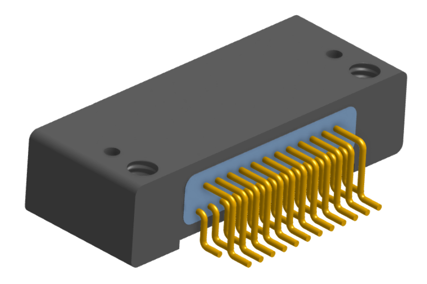 NK-2D2-025-225-0000 - Nano-miniature D-shaped horizontal surface board mount (SMT) connector with mounting holes, 2 rows with 25 contacts, and no hardware. (Receptacle)
