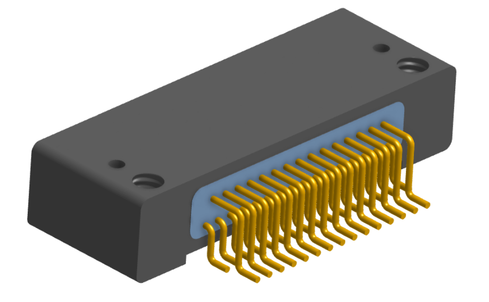 NK-2D5-031-225-0000 - Nano-miniature D-shaped horizontal surface board mount (SMT) connector with mounting holes, 2 rows with 31 contacts, and no hardware. (Receptacle)