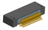 NK-2D2-037-228-0000 - Nano-miniature D-shaped horizontal surface board mount (SMT) connector with mounting holes, 2 rows with 37 contacts, and no hardware. (Receptacle)