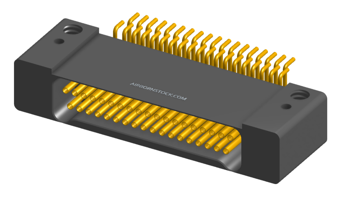 NK-2D2-037-228-0000 - Nano-miniature D-shaped horizontal surface board mount (SMT) connector with mounting holes, 2 rows with 37 contacts, and no hardware. (Receptacle)