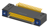 NK-2D2-037-225-TH00 - Nano-miniature D-shaped horizontal surface board mount (SMT) connector with mounting holes, 2 rows with 37 contacts, and threaded holes for attachment hardware. (Receptacle)