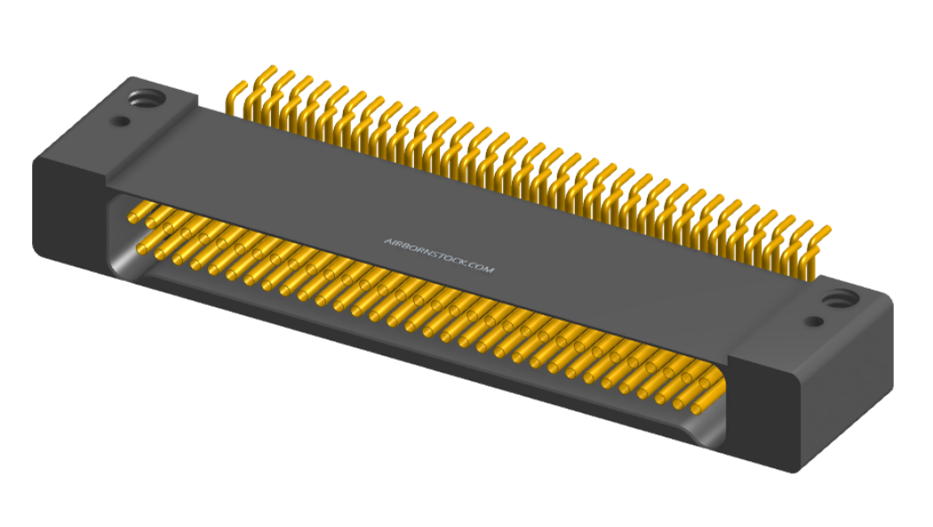 NK-2D2-065-228-0000 - Nano-miniature D-shaped horizontal surface board mount (SMT) connector with mounting holes, 2 rows with 65 contacts, and no hardware. (Receptacle)
