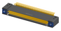 NK-2D4-069-228-TH00 - Nano-miniature D-shaped horizontal surface board mount (SMT) connector with mounting holes, 2 rows with 69 contacts, and threaded holes for attachment hardware. (Receptacle)