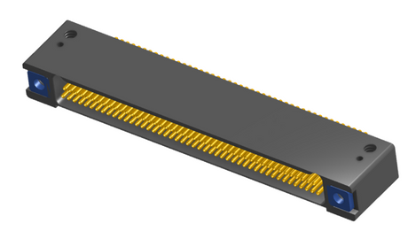 NK-2D2-091-225-TH00 - Nano-miniature D-shaped horizontal surface board mount (SMT) connector with mounting holes, 2 rows with 91 contacts, and threaded holes for attachment hardware. (Receptacle)