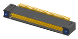 NK-2D3-091-228-TH00 - Nano-miniature D-shaped horizontal surface board mount (SMT) connector with mounting holes, 2 rows with 91 contacts, and threaded holes for attachment hardware. (Receptacle)