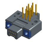 NK-2E2-009-325-TH00 - Nano-miniature D-shaped right angle plated through hole (PTH) board mount connector with mounting holes, 2 rows with 9 contacts, and no hardware. (Plug)
