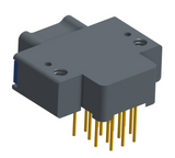 NK-2E2-015-325-TH00 - Nano-miniature D-shaped right angle plated through hole (PTH) board mount connector with mounting holes, 2 rows with 15 contacts, and no hardware. (Plug)
