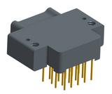 NK-2E2-021-338-0000 - Nano-miniature D-shaped right angle plated through hole (PTH) board mount connector with mounting holes, 2 rows with 21 contacts, and no hardware. (Plug)