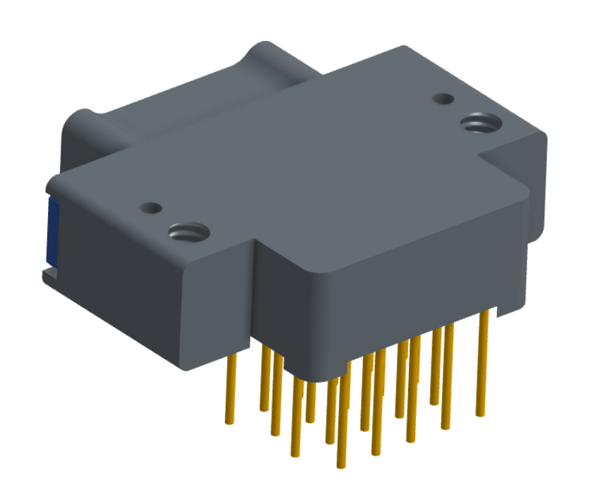 NK-2E2-021-325-TH00 - Nano-miniature D-shaped right angle plated through hole (PTH) board mount connector with mounting holes, 2 rows with 21 contacts, and no hardware. (Plug)