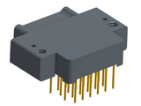 NK-2E2-025-335-0000 - Nano-miniature D-shaped right angle plated through hole (PTH) board mount connector with mounting holes, 2 rows with 25 contacts, and no hardware. (Plug)