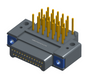 NK-2E4-025-325-TH00 - Nano-miniature D-shaped right angle plated through hole (PTH) board mount connector with mounting holes, 2 rows with 25 contacts, and no hardware. (Plug)