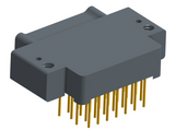 NK-2E2-031-335-0000 - Nano-miniature D-shaped right angle plated through hole (PTH) board mount connector with mounting holes, 2 rows with 31 contacts, and no hardware. (Plug)