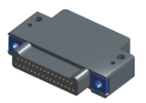 NK-2E2-031-325-TH00 - Nano-miniature D-shaped right angle plated through hole (PTH) board mount connector with mounting holes, 2 rows with 31 contacts, and no hardware. (Plug)