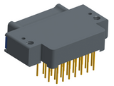 NK-2E2-031-325-TH00 - Nano-miniature D-shaped right angle plated through hole (PTH) board mount connector with mounting holes, 2 rows with 31 contacts, and no hardware. (Plug)