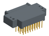 NK-2E2-037-335-0000 - Nano-miniature D-shaped right angle plated through hole (PTH) board mount connector with mounting holes, 2 rows with 37 contacts, and no hardware. (Plug)