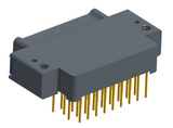 NK-2E2-037-325-TH00 - Nano-miniature D-shaped right angle plated through hole (PTH) board mount connector with mounting holes, 2 rows with 37 contacts, and no hardware. (Plug)