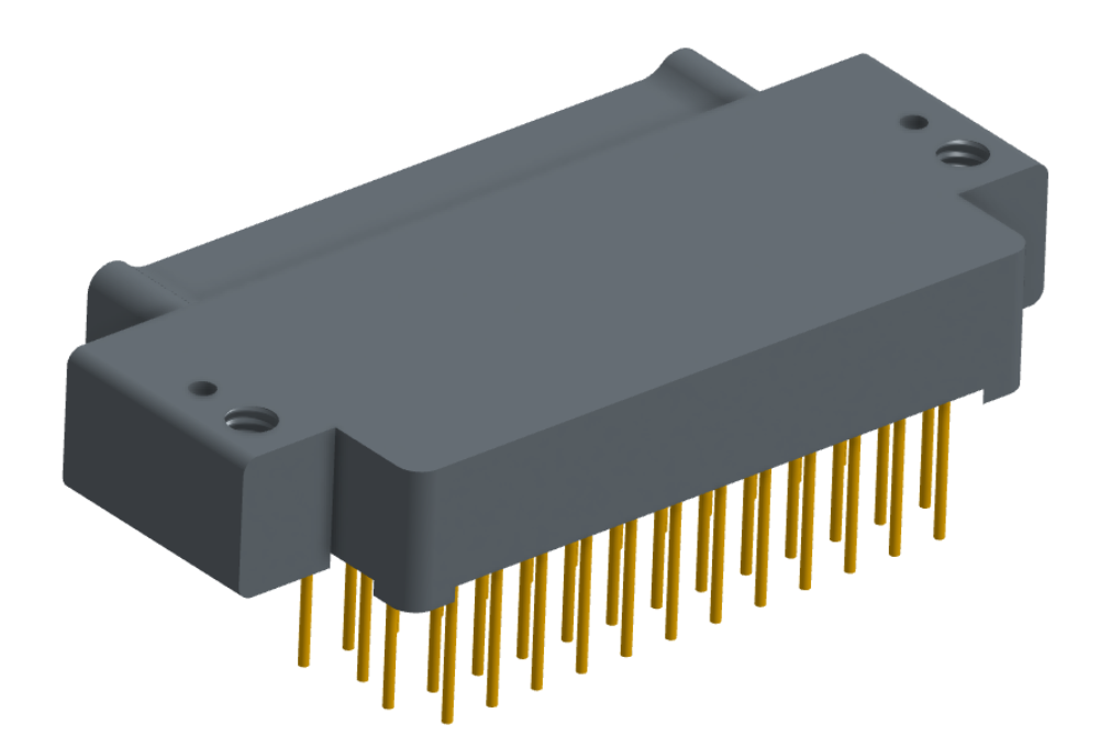 NK-2E2-051-335-0000 - Nano-miniature D-shaped right angle plated through hole (PTH) board mount connector with mounting holes, 2 rows with 51 contacts, and no hardware. (Plug)