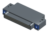 NK-2E2-051-325-TH00 - Nano-miniature D-shaped right angle plated through hole (PTH) board mount connector with mounting holes, 2 rows with 51 contacts, and no hardware. (Plug)