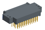 NK-2E2-051-325-TH00 - Nano-miniature D-shaped right angle plated through hole (PTH) board mount connector with mounting holes, 2 rows with 51 contacts, and no hardware. (Plug)