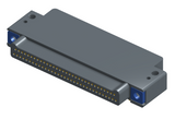 NK-2E2-065-325-TH00 - Nano-miniature D-shaped right angle plated through hole (PTH) board mount connector with mounting holes, 2 rows with 65 contacts, and no hardware. (Plug)