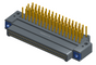 NK-2E4-069-325-TH00 - Nano-miniature D-shaped right angle plated through hole (PTH) board mount connector with mounting holes, 2 rows with 69 contacts, and no hardware. (Plug)