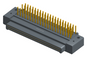 NK-2E4-085-338-0000 - Nano-miniature D-shaped right angle plated through hole (PTH) board mount connector with mounting holes, 2 rows with 85 contacts, and no hardware. (Plug)