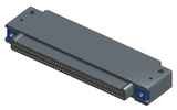 NK-2E2-085-338-TH00 - Nano-miniature D-shaped right angle plated through hole (PTH) board mount connector with mounting holes, 2 rows with 85 contacts, and no hardware. (Plug)