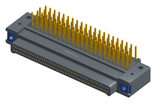 NK-2E2-085-338-TH00 - Nano-miniature D-shaped right angle plated through hole (PTH) board mount connector with mounting holes, 2 rows with 85 contacts, and no hardware. (Plug)