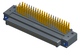 NK-2E2-091-338-TH00 - Nano-miniature D-shaped right angle plated through hole (PTH) board mount connector with mounting holes, 2 rows with 91 contacts, and no hardware. (Plug)
