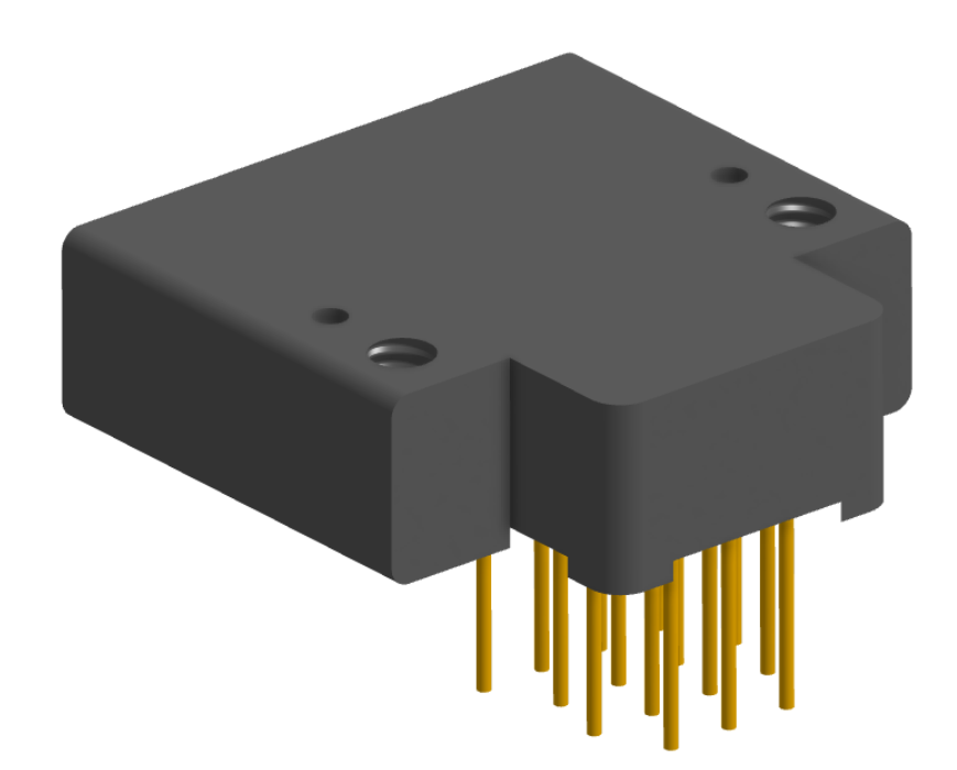 NK-2F2-015-435-0000 - Nano-miniature D-shaped right angle plated through hole (PTH) board mount connector with mounting holes, 2 rows with 15 contacts, and no hardware. (Receptacle)