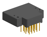 NK-2F2-021-435-0000 - Nano-miniature D-shaped right angle plated through hole (PTH) board mount connector with mounting holes, 2 rows with 21 contacts, and no hardware. (Receptacle)