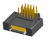 NK-2F2-021-435-0000 - Nano-miniature D-shaped right angle plated through hole (PTH) board mount connector with mounting holes, 2 rows with 21 contacts, and no hardware. (Receptacle)