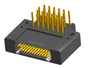 NK-2F4-025-445-0000 - Nano-miniature D-shaped right angle plated through hole (PTH) board mount connector with mounting holes, 2 rows with 25 contacts, and no hardware. (Receptacle)