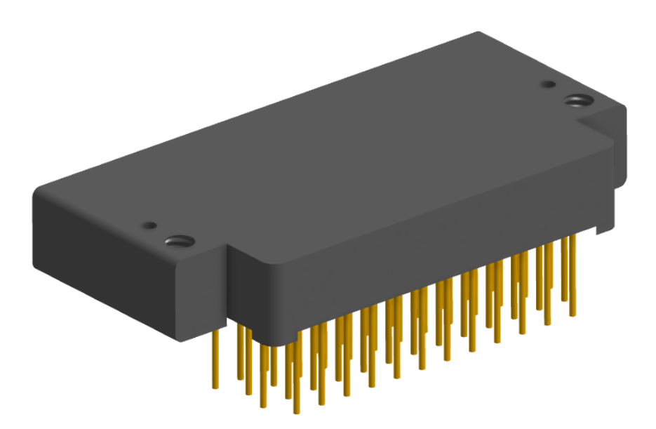 NK-2F2-051-435-0000 - Nano-miniature D-shaped right angle plated through hole (PTH) board mount connector with mounting holes, 2 rows with 51 contacts, and no hardware. (Receptacle)
