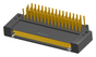 NK-2F4-065-435-0000 - Nano-miniature D-shaped right angle plated through hole (PTH) board mount connector with mounting holes, 2 rows with 65 contacts, and no hardware. (Receptacle)