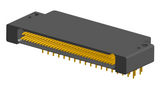 NK-2F2-069-435-0000 - Nano-miniature D-shaped right angle plated through hole (PTH) board mount connector with mounting holes, 2 rows with 69 contacts, and no hardware. (Receptacle)