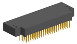 NK-2F2-085-435-0000 - Nano-miniature D-shaped right angle plated through hole (PTH) board mount connector with mounting holes, 2 rows with 85 contacts, and no hardware. (Receptacle)