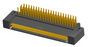 NK-2F4-091-435-0000 - Nano-miniature D-shaped right angle plated through hole (PTH) board mount connector with mounting holes, 2 rows with 91 contacts, and no hardware. (Receptacle)