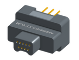 NK-2G2-009-135-0000 - Nano-miniature D-shaped vertical plated through hole (PTH) board mount connector, 2 rows with 9 contacts, and no hardware. (Plug)