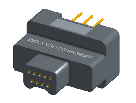 NK-2G2-009-135-0000 - Nano-miniature D-shaped vertical plated through hole (PTH) board mount connector, 2 rows with 9 contacts, and no hardware. (Plug)