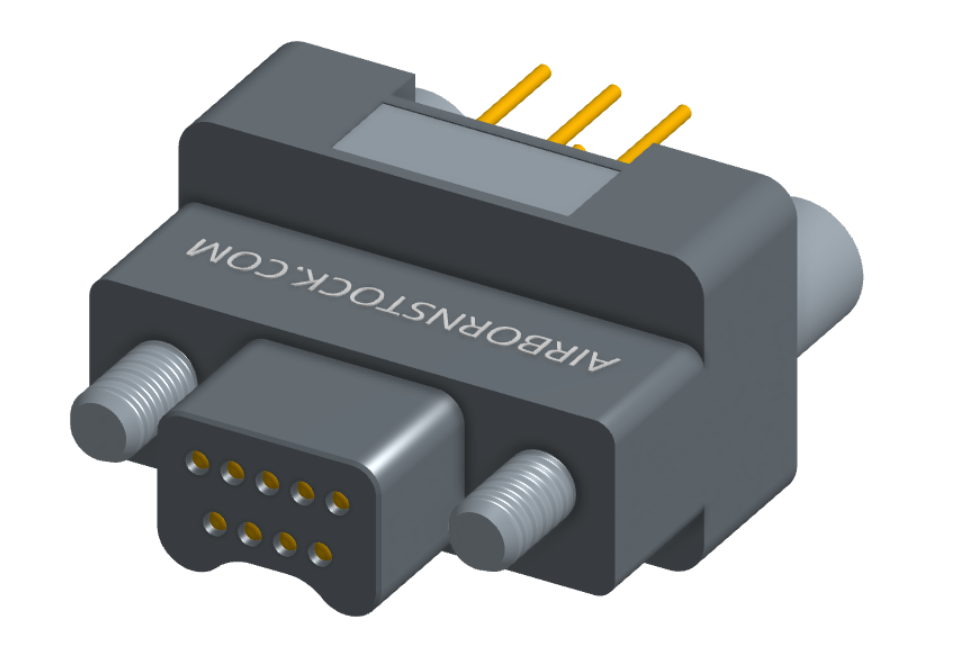 NK-2G2-009-145-JC00 - Nano-miniature D-shaped vertical plated through hole (PTH) board mount connector, 2 rows with 9 contacts, and no hardware. (Plug)