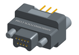NK-2G2-009-145-JC00 - Nano-miniature D-shaped vertical plated through hole (PTH) board mount connector, 2 rows with 9 contacts, and no hardware. (Plug)